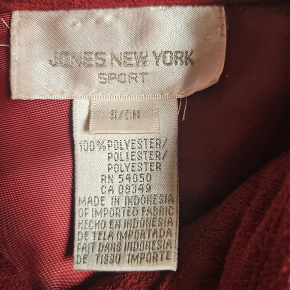 Jones New York Suede Feel Red Button Up Size Small - Picture 4 of 7